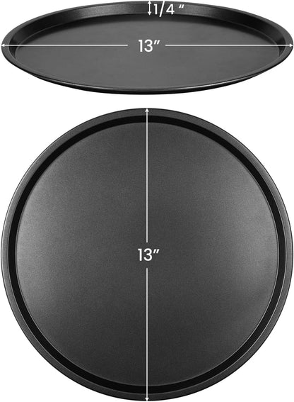 13 Inch Carbon Steel Pizza Pan, Non-Stick Baking Tray (1 Pack)2