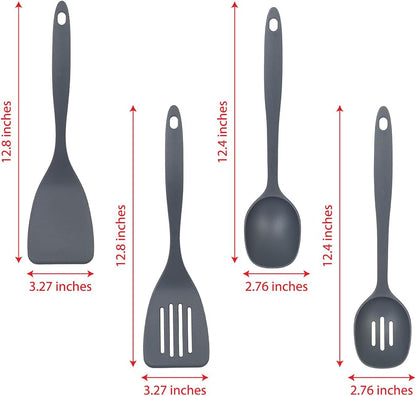 Cooking Kitchen Utensils Set – 7 Pieces, Nylon Tools for Nonstick Cookware, Gray3