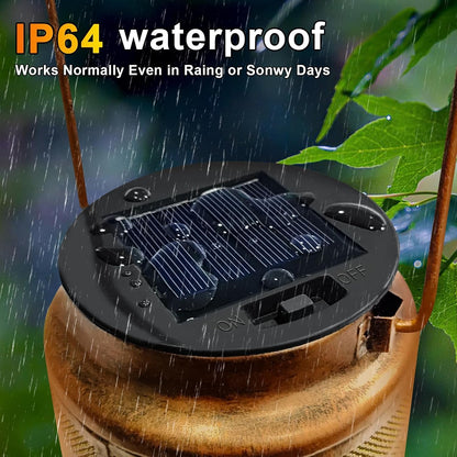 2 Pack Solar Lights Replacement Top, 3.3 Inch Top, 2.91 Inch Bottom, Waterproof, Warm White5