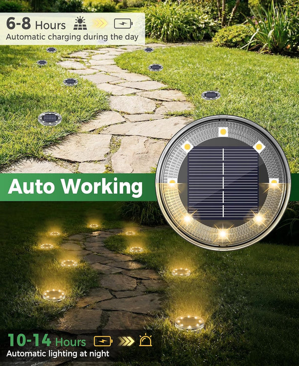 20 Pack Solar Ground Lights, Solar Lights Outdoor Waterproof IP683