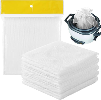 6 Pcs Rice Net, 43.3"×39.4" Sushi Rice Cooking Net, Non-Stick Fine Mesh Rice Cooker Napkins, Tetoron Rice Nets, Cooking Steam Cloths for Homes, Restaurants, Camping2