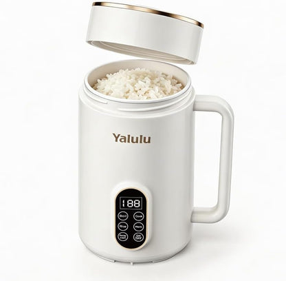 1L Small Electric Rice Cooker for 1-2 People, Multi-Functional Portable Rice Maker with Keep Warm, Delay Timer, Smart Touch Panel, Non-Stick Pot for Home Dorm Office Travel1