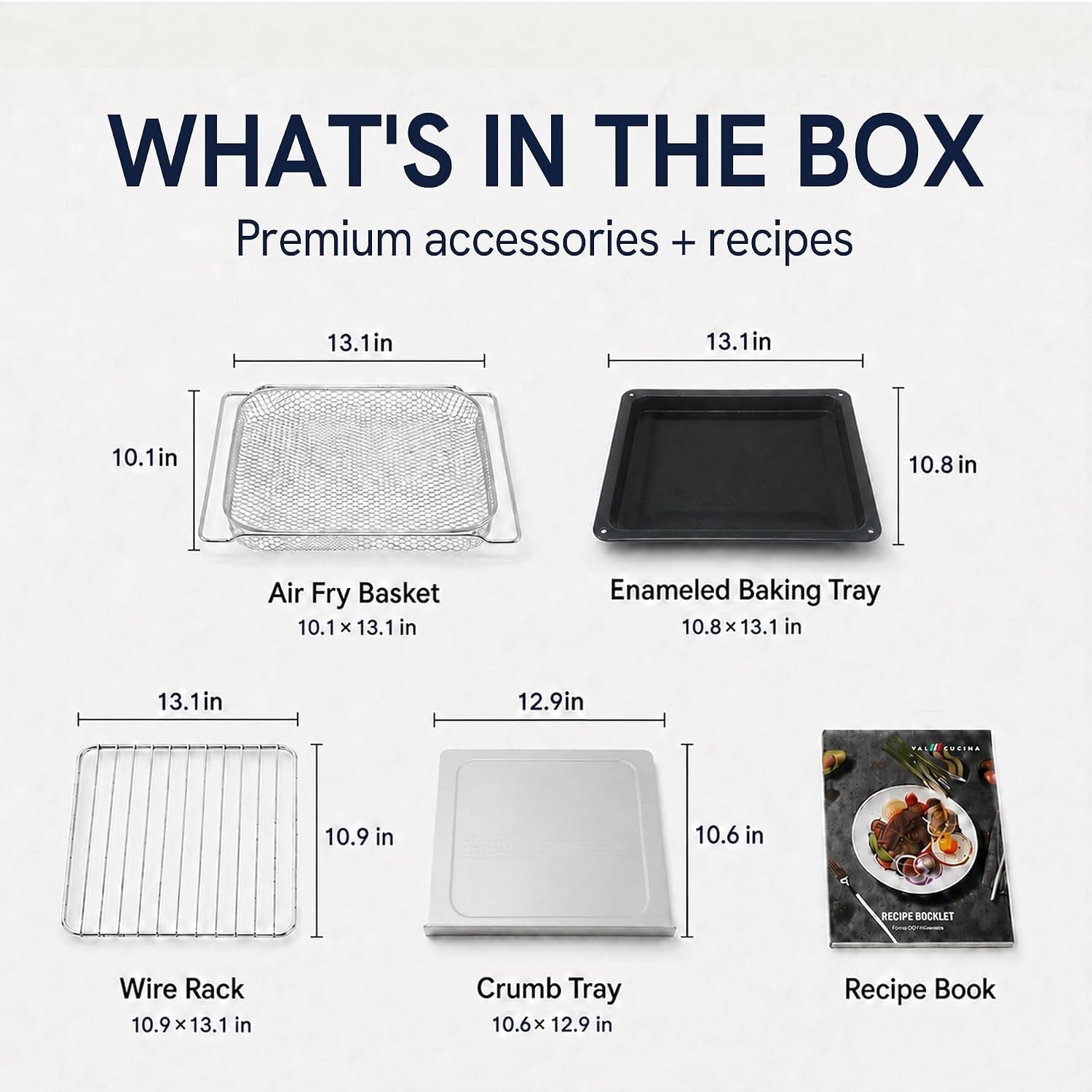 infrared-heating-26-3-qt-air-fryer-toaster-oven-large-countertop-convection-oven-10-in-1-combo-6-slice-toast-enamel-baking-pan-easy-clean-with-recipe-book-brushed-stainless-steel-finish