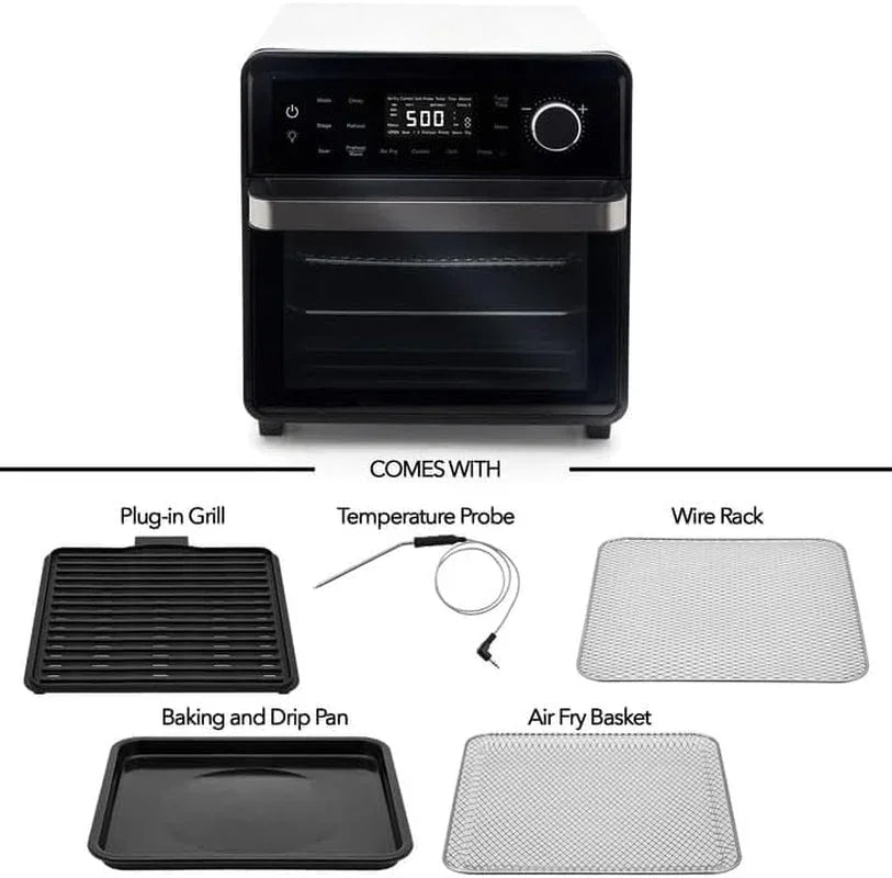 smart-air-fryer-oven-with-powerport™-plug-in-grill-for-dual-zone-efficient-cook-100-in-1-advanced-convection-toaster-oven-countertop-w-insulated-2-glass-door-450-f-preheat-stainless-steel
