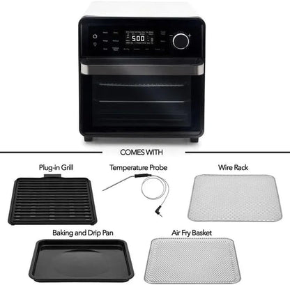 Smart Air Fryer Oven with POWERPORT™ Plug-In Grill for Dual-Zone Efficient Cook, 100 in 1 Advanced Convection Toaster Oven Countertop W/Insulated 2-Glass Door, 450°F Preheat, Stainless Steel5