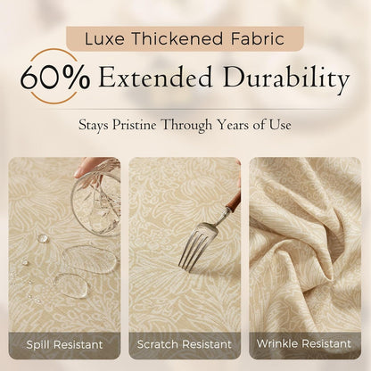 Designer Linen Tablecloth Rectangular, 55" X 71", Acanthus4