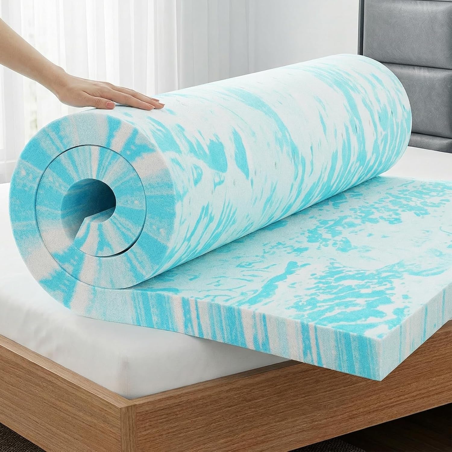 2-inch-full-cooling-gel-infused-memory-foam-mattress-topper-bed-pad-certipur-us-certified-soft-ventilated-pressure-relieving-bed-pad-in-a-box-plush-overlay-for-dorm-rv-camper-sleeper-sofa