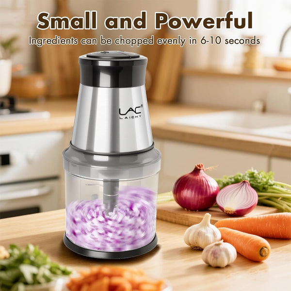 Mini Small Food Processor 4 Cup,Meat Grinder with 2 Bowls,Electric Food Chopper,Powerful Motor 2 Speed & 4 Blades for Baby Food,Meat,Onion,Vegetables4