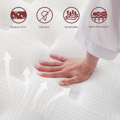 Full Size Mattress, 12 Inch Full Mattress in a Box, Pocket Coils3