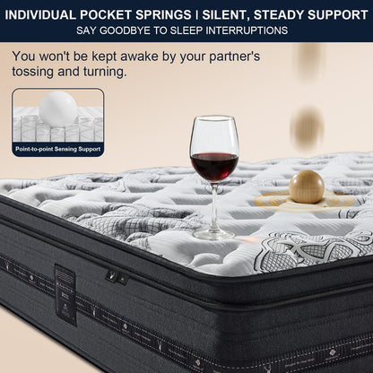 Twin Mattress 12 Inch, Hybrid Twin Size Mattress in a Box, Individually Wrapped Coils & Gel Memory Foam for Back Support, Pressure Relief & Motion Isolation, Medium Firm, 365 Nights Trial7