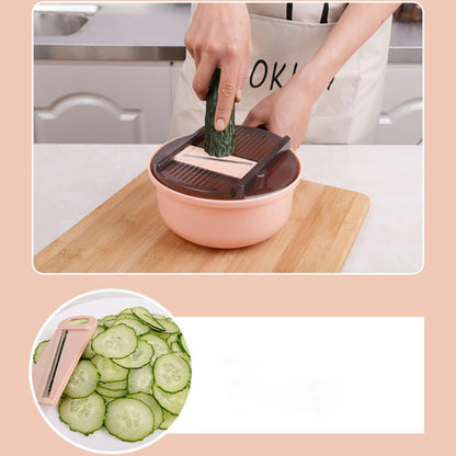Multifunctional Portable Kitchen Grater Vegetable Slicer with Stainless Steel Blade and Abs Handle, for Efficient Grating and Peeling Random Color in Home8