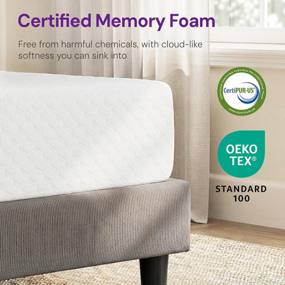 King Size 10 Inch Cooling Gel Memory Foam Mattress, Medium Feel | Pressure Relief & Ergonomic Support, Cool Sleep, Machine Washable Anti-Slip Cover, Fiberglass Free, Certipur-Us Certified5