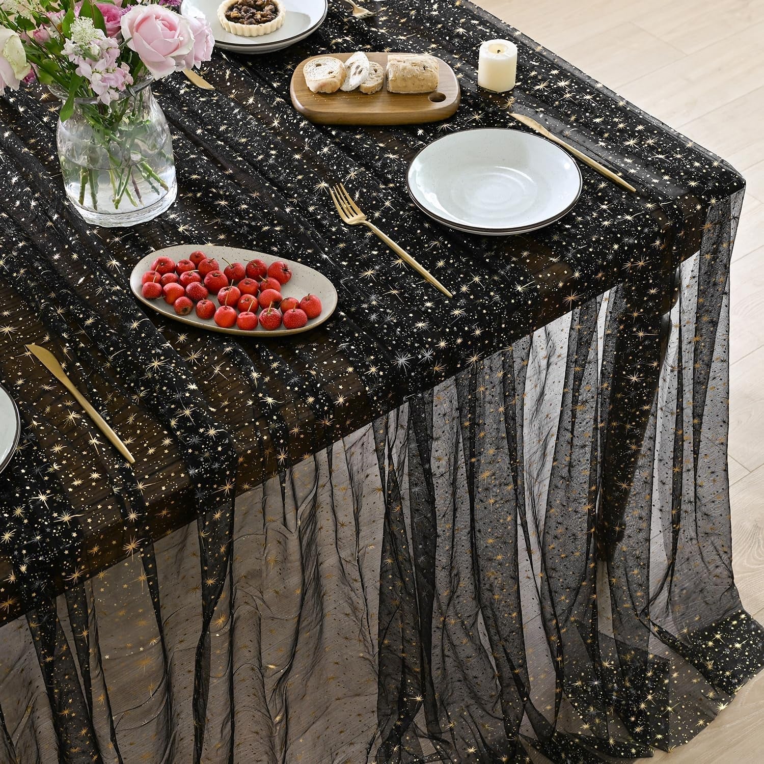 black-gold-star-gauze-tablecloth-60x120-inch-rectangular
