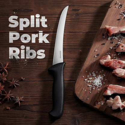 ZHANG XIAO QUAN Fillet Knife 6", High Carbon Stainless Steel Sharp Boning Knife, Ergonomic Handle for Meat and Poultry6