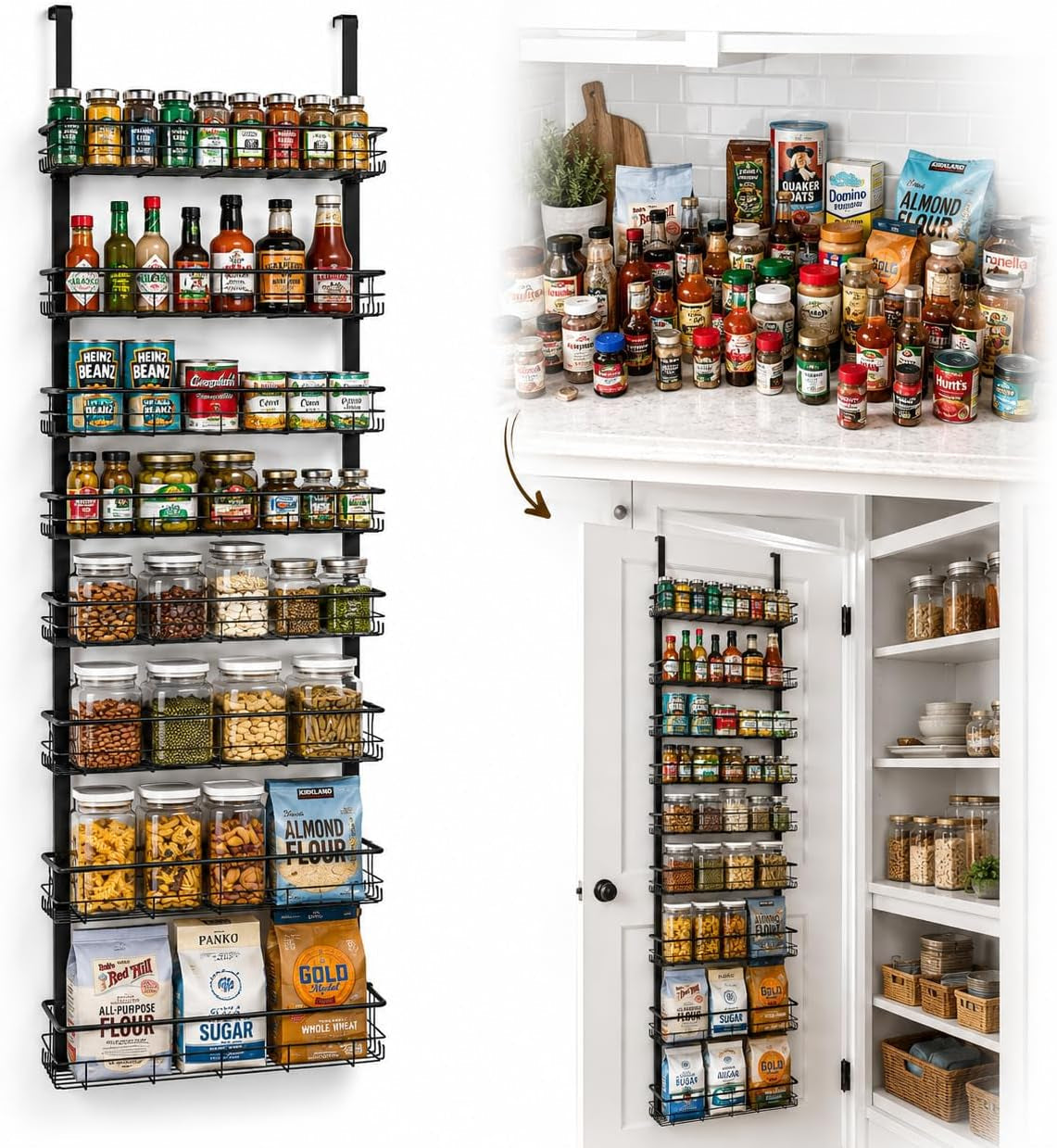 pantry-door-organizer-9-tier-over-the-door-pantry-organizer-for-kitchen-pantry-storage-adjustable-metal-hanging-spice-rack-with-9-baskets-for-pantry-kitchen-bathroom-laundry-room-closet-black
