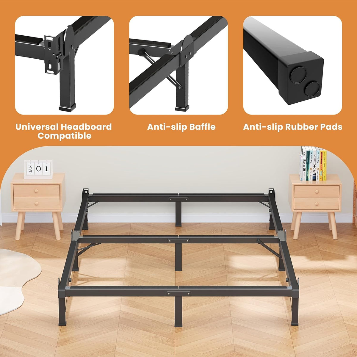 metal-bed-frame-king-8-inches-for-box-spring-9-legs-support-basics