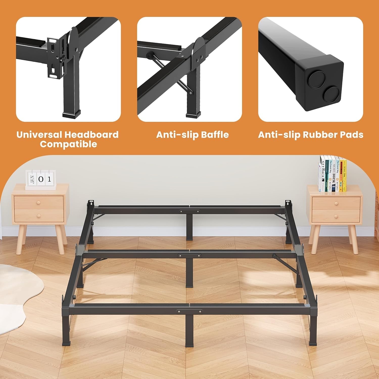 metal-bed-frame-king-8-inches-for-box-spring-9-legs-support-basics