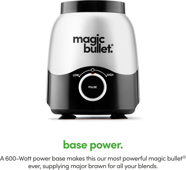 Combo Blender, 600W, 48Oz Pitcher, 16Oz Cup with To-Go Lid, Easy Cleaning, Cross Blade, for Smoothies, Sauces, Shakes, Salsa, Hot Blends, Silver, MBF502006