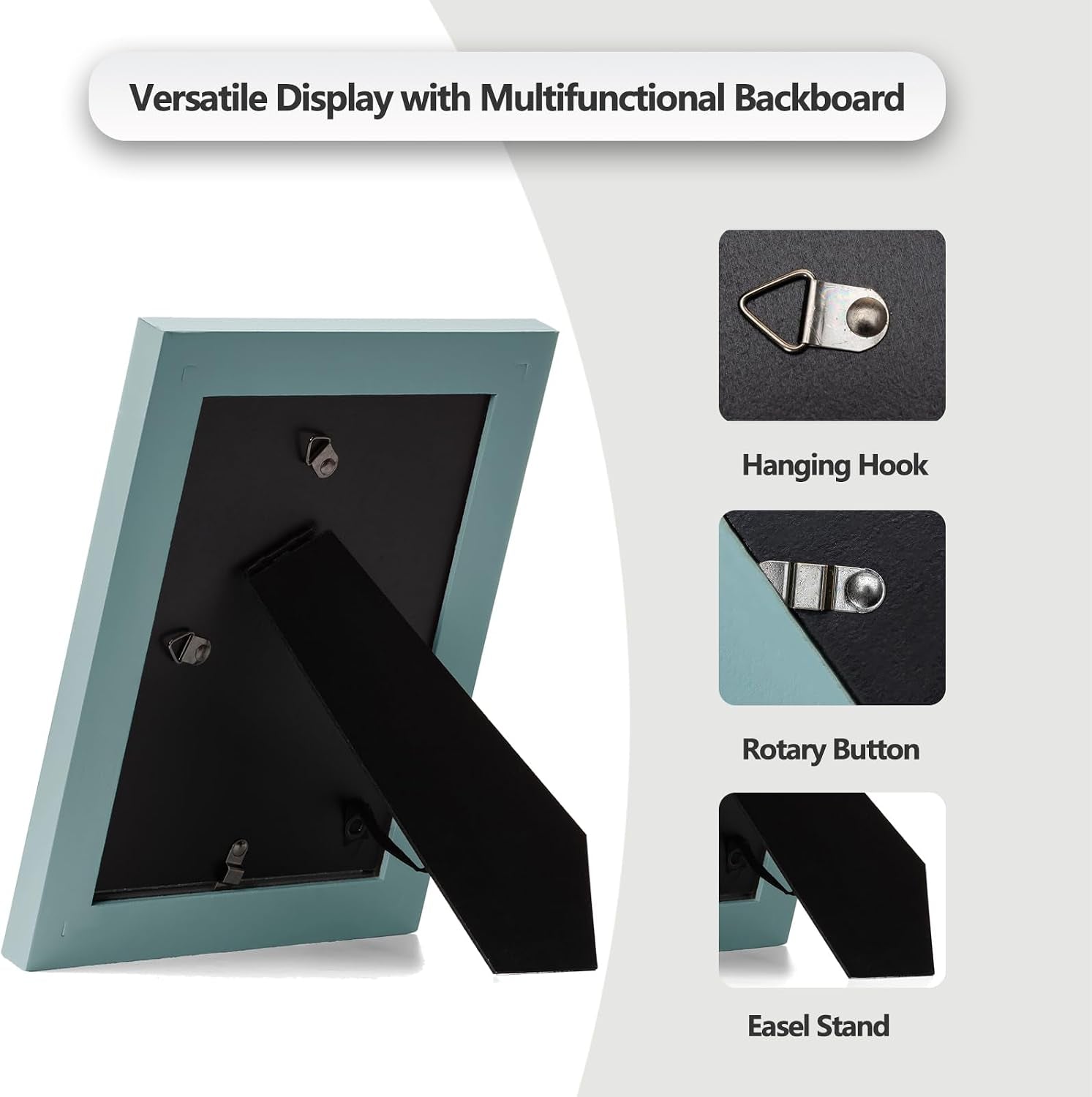 8x10-blue-picture-frame-engineered-wood-with-real-glass-gold-beaded-border-matted-to-5x7-vertical-and-horizontal-for-tabletop-or-wall-hanging