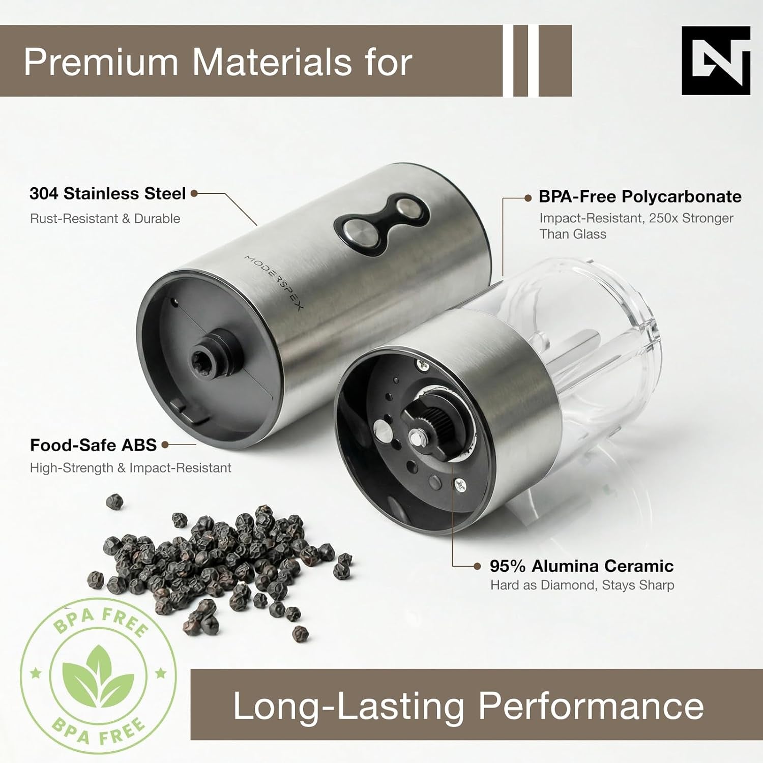 electric-salt-and-pepper-grinder-set-usb-c-rechargeable-dual-speed-automatic-salt-and-pepper-mills-with-9-adjustable-coarseness-ceramic-burr-led-light-refillable-stainless-steel
