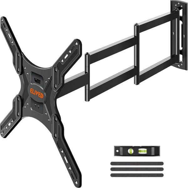 Long Arm TV Wall Mount for 26-65" Tvs, Max VESA 400X400, 77 Lbs Load | 37.4In Long Extension, Full Motion Swivel & Tilt, Durable Wall Bracket for Household Flat Screen Tvs1