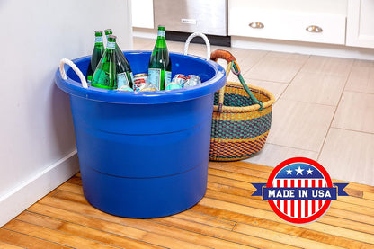 Easy-Access Storage Rope Handle Tub, 19 Gallon, Blue, 2 Count (TU0335)8