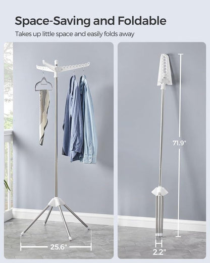 SONGMICS Clothes Drying Rack, 61.6-Inch Drying Rack, 3 Rotatable Arms3