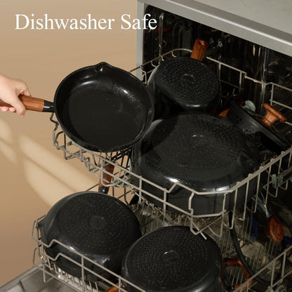 21Pcs Ceramic Cookware Set, Pots and Pans Set | Non-Toxic Healthy Cooking Set with Silicone Lids, Dishwasher Safe, Even Heating, with Steamer & Silicone Trivet, PFAS FREE7