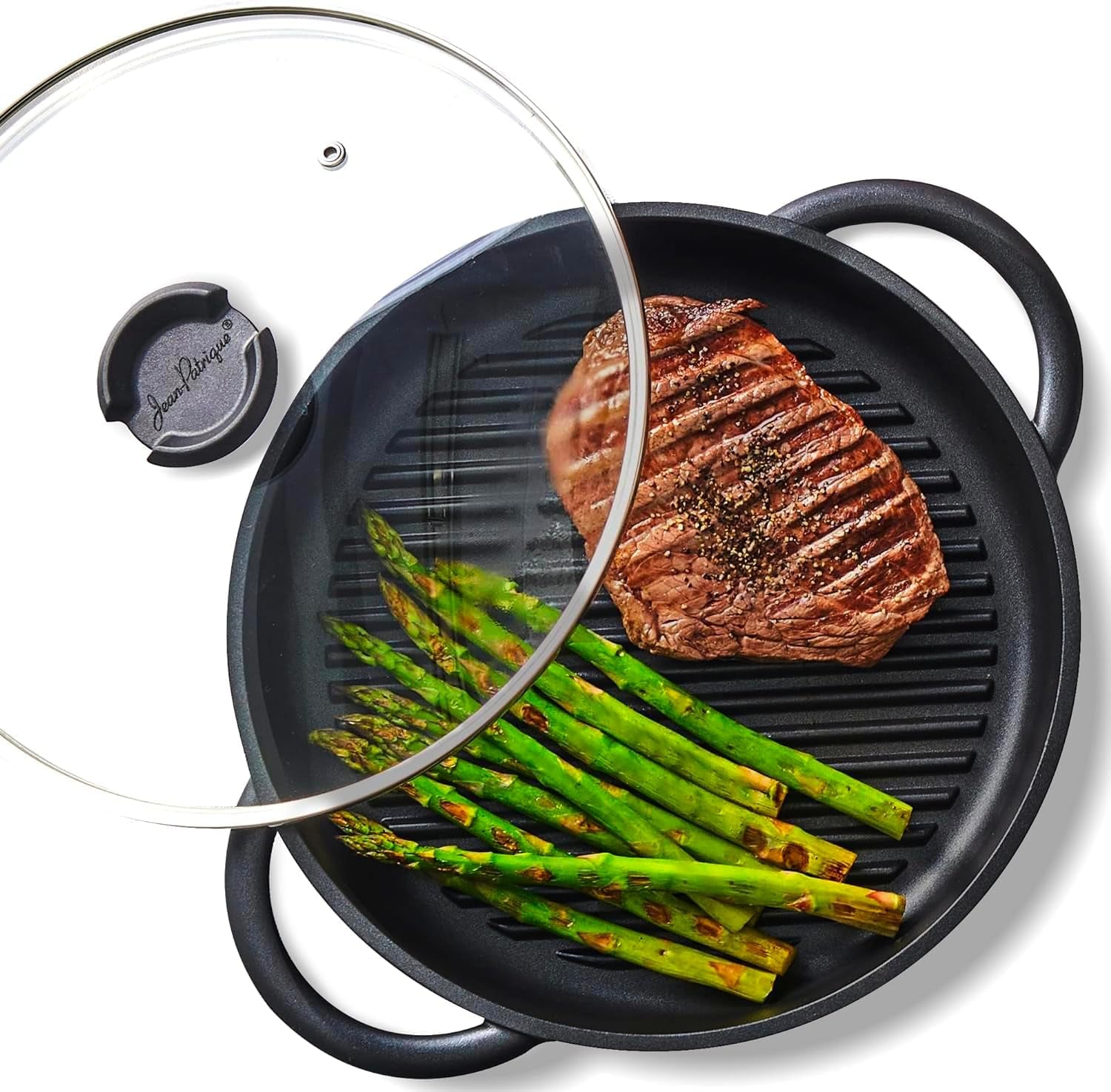 the-whatever-pan-cast-aluminum-griddle-pan-for-stove-top-lighter-than-cast-iron-skillet-pancake-griddle-with-lid-nonstick-stove-top-grill-10-6-diameter