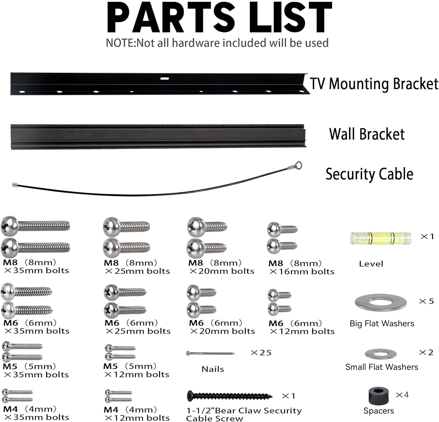 no-stud-tv-wall-mount-drywall-studless-tv-hanger-no-damage-no-drill-non-screws-dry-wall-flat-screen-tvs-easy-install-bar-bracket-fits-vesa-12-55-inch-tvs-up-to-99-lbs-include-hardware-levels