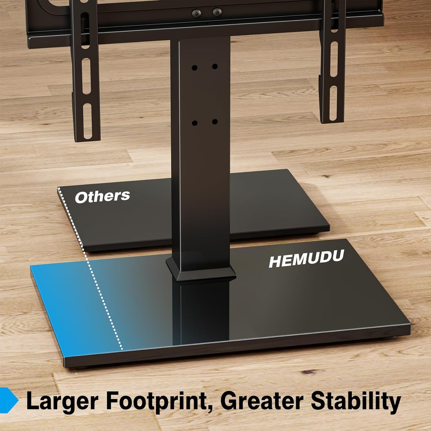 universal-tv-stand-table-top-tv-stand-for-27-60-inch-lcd-led-tvs-9-level-height-adjustable-tv-base-stand-with-tempered-glass-base-wire-management-vesa-400x400mm