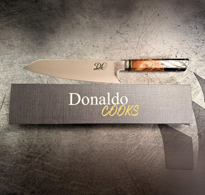 8-Inch Damascus Santoku Knife – VG10 Japanese Steel Core, 67-Layer Damascus Chef Knife, Razor Sharp Kitchen Knife with Ergonomic Resin Handle for Meat, Vegetables & Herbs5