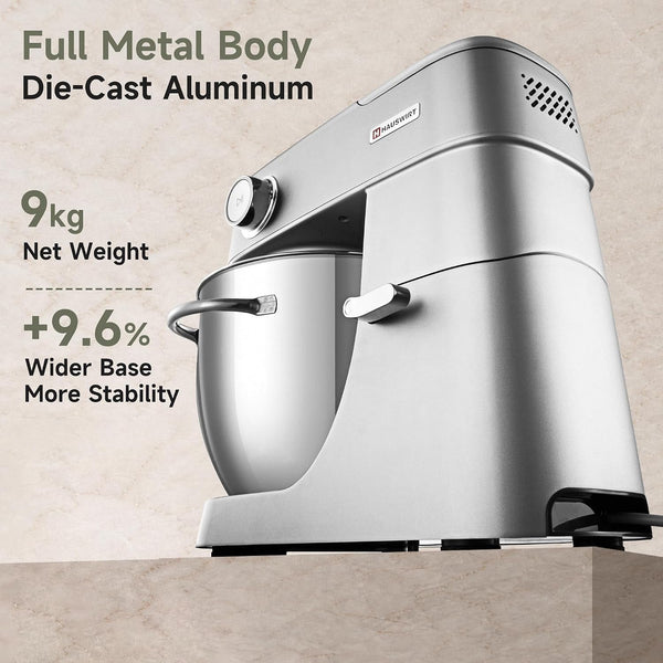 Stand Mixer 6QT XL Large, 4.5" LED Touch Screen Electric Household Stand up Mixer, Full Metal Structure Standing Mixer 11-Speed, Dough Cake Bread Mixer – Silver4