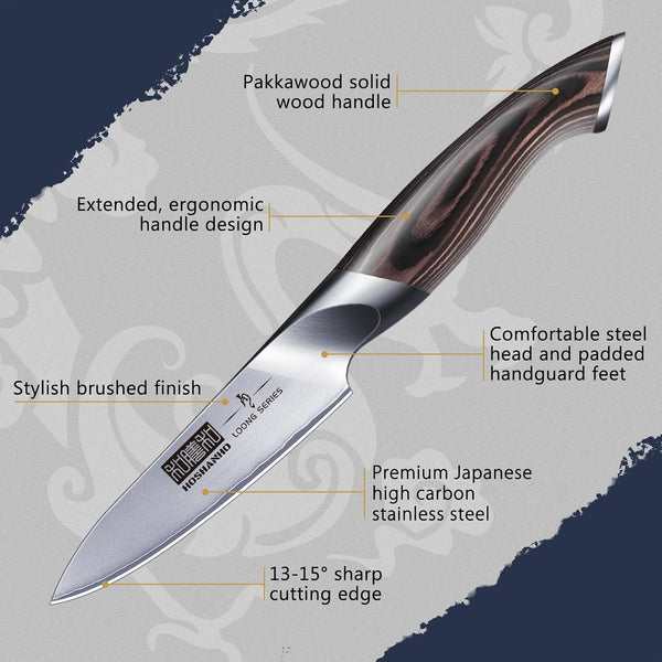 3.75 Inch Paring Knife, Ultra Sharp Japanese Kitchen Fruit Knife2