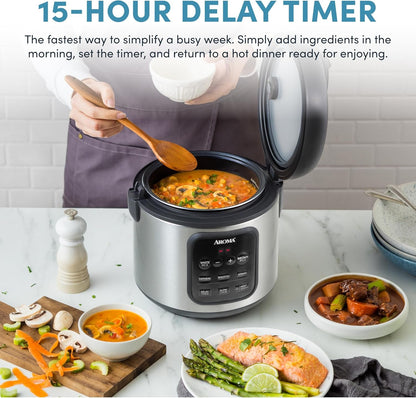 Digital Rice Cooker, 4-Cup (Uncooked) / 8-Cup (Cooked), 2 Qt, Steamer, Multicooker, Slow Cooker, Oatmeal Cooker, Auto Keep Warm, Stainless Steel Exterior3
