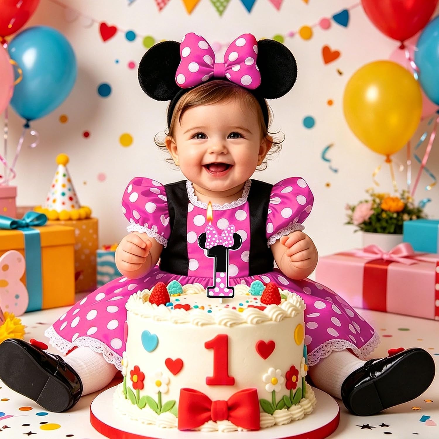 2-76-inch-cartoon-pink-and-black-mouse-2-number-birthday-candles-anime-cartoon-number-candles-cake-number-candles-party-celebration-style-candle