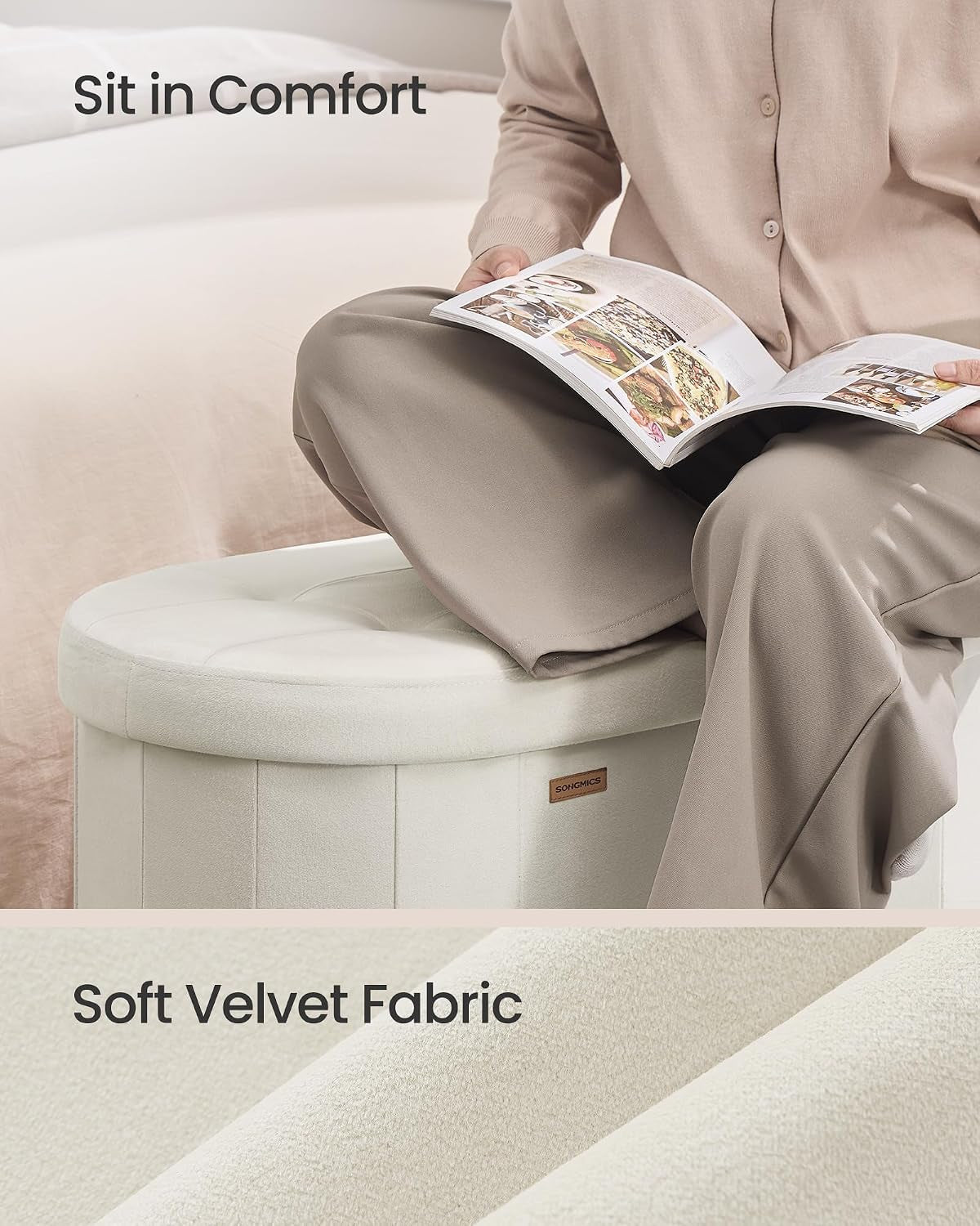songmics-folding-ottoman-with-storage-oval-bench-velvet-fabric-for-living-room-bedroom-43-3-x-15-x-15-inches-cappuccino-minota-collection-ulsf297lh01