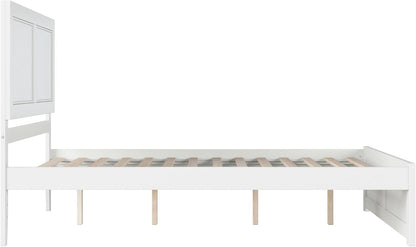 , Canyon Queen Platform Bed with Matching Footboard, White11