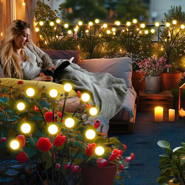 Solar Garden Lights Outdoor Waterproof, Swaying Firefly Light, Garden Decor2
