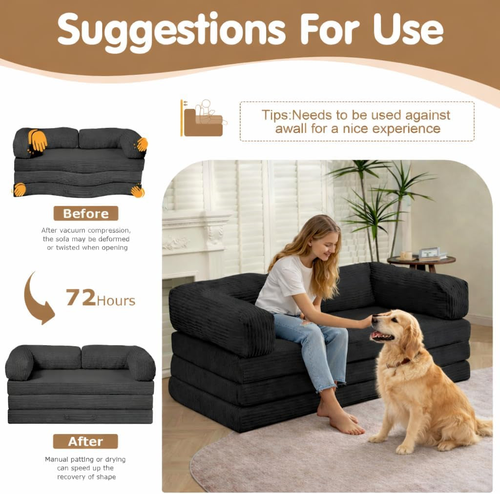 convertible-sofa-bed-queen-5-in-1-tri-fold-boneless-couch-with-removable-armrests-handle-corduroy-futon-sleeper-sofa-floor-folding-mattress-pull-out-bed-for-small-space-living-room-bedroom-black