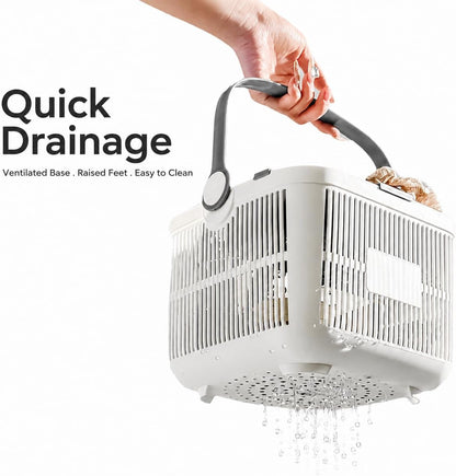 Shower Caddy Portable, Plastic Basket for Dorm, Drain Holes7