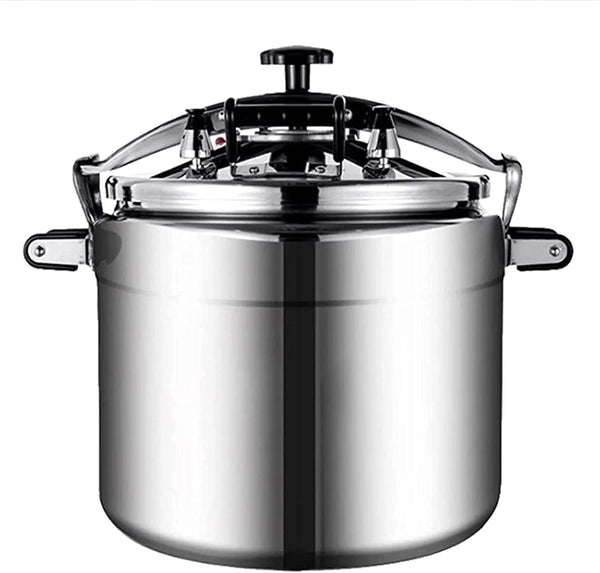 Large-Capacity Explosion-Proof Pressure Cooker，High Pressure Cooking Aluminum Alloy Commercial Pressure Canner for Schools Factory Restaurants (Color : Silver, Size : 18L)1
