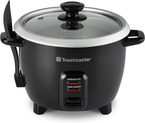 Electric Rice Cooker with Glass Lid,10-Cup, Black | Large-Capacity Automatic Rice Cooker for Soups & Oatmeal with Tempered Glass Lid & Keep-Warm Mode1