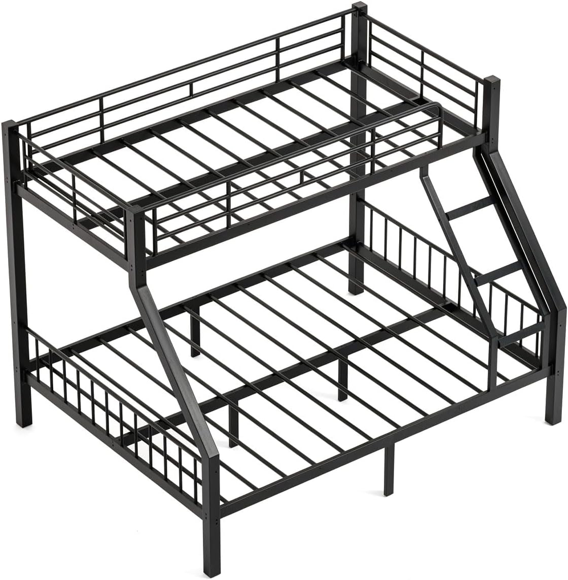 twin-xl-over-queen-bunk-bed-heavy-duty-bed-frame-with-guardrails-ladder