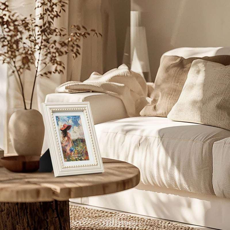 5x7-picture-frame-in-beige-with-classic-gold-beaded-border-solid-wood-with-real-glass-display-5x7-photos-matted-to-4x6-vertical-and-horizontal-desk-tabletop-or-wall-hanging