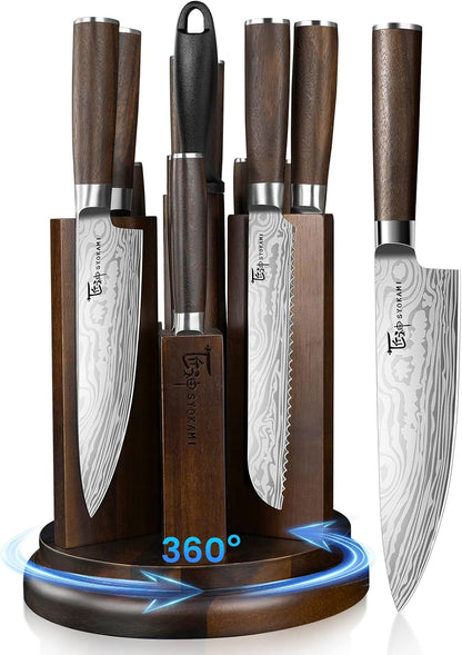 14 Piece Knife Set with Rotatable Block+Fillet Knife 7.2 Inch6