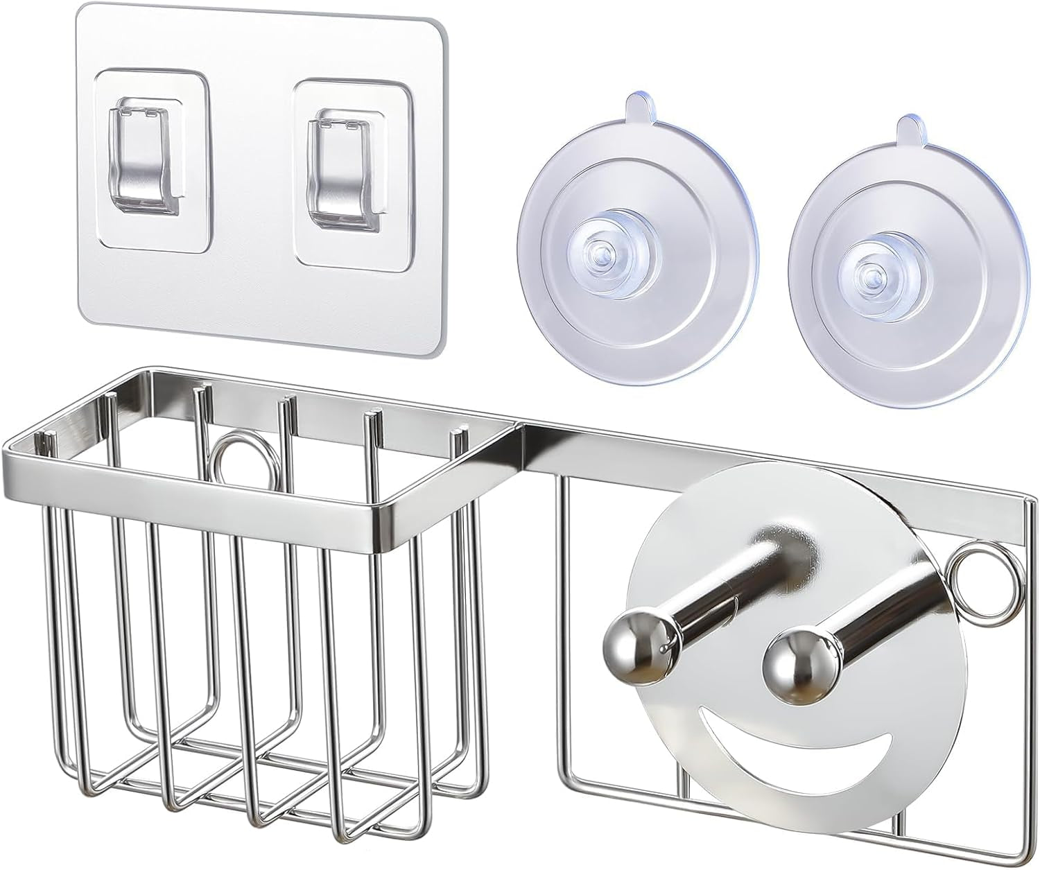 space-saving-sponge-holder-for-kitchen-sink-great-for-scrub-daddy-scrub-mommy-sponges-rust-proof-sink-sponge-caddy-organizer-for-dish-brush-scrubber-2-mounting-options-suction-cups-hooks