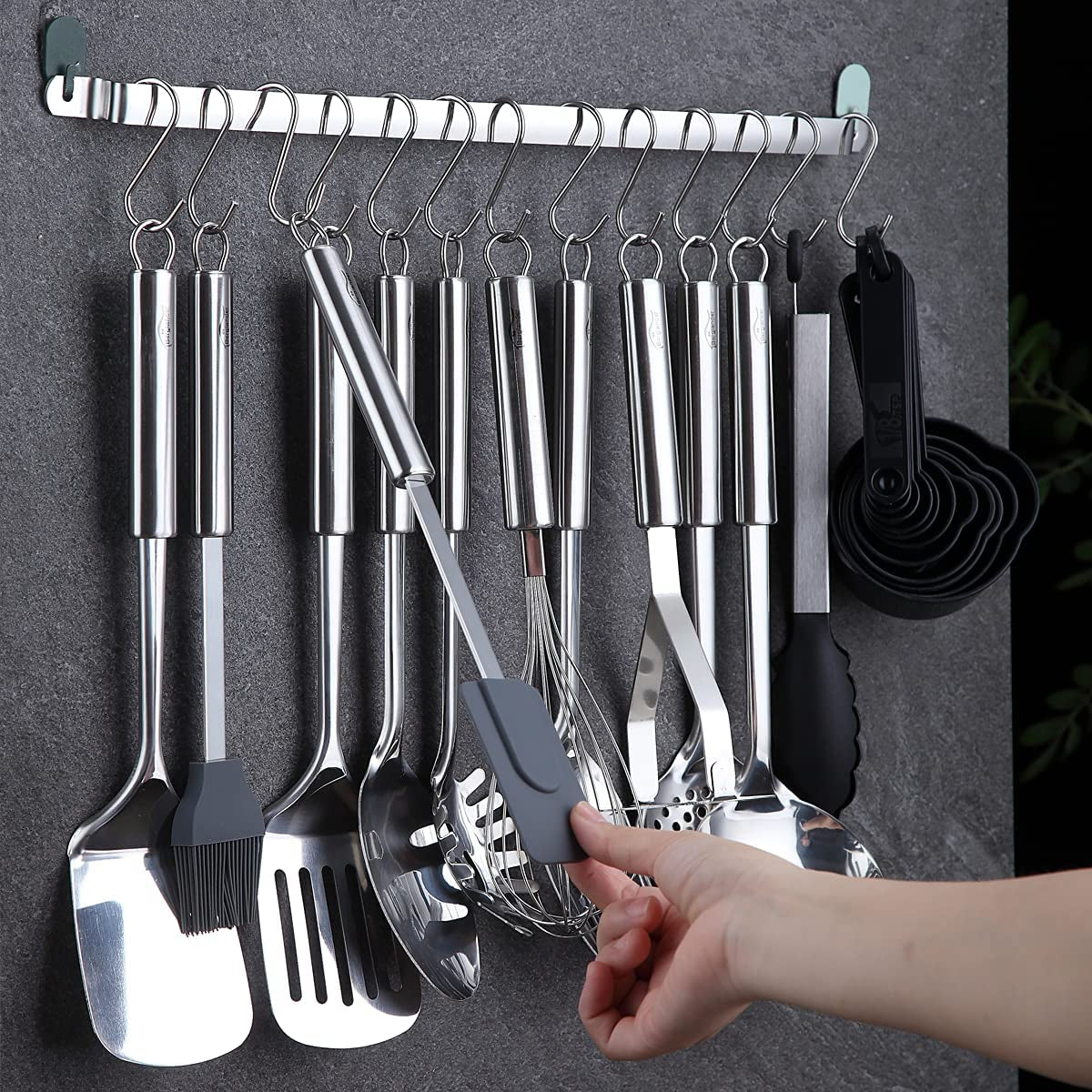 kitchen-utensils-set-38-pieces-stainless-steel-cooking-utensils-set-kitchen-gadgets-cookware-kitchen-tool-set-with-utensil-holder-rack-and-hooks-for-hanging-dishwasher-safe