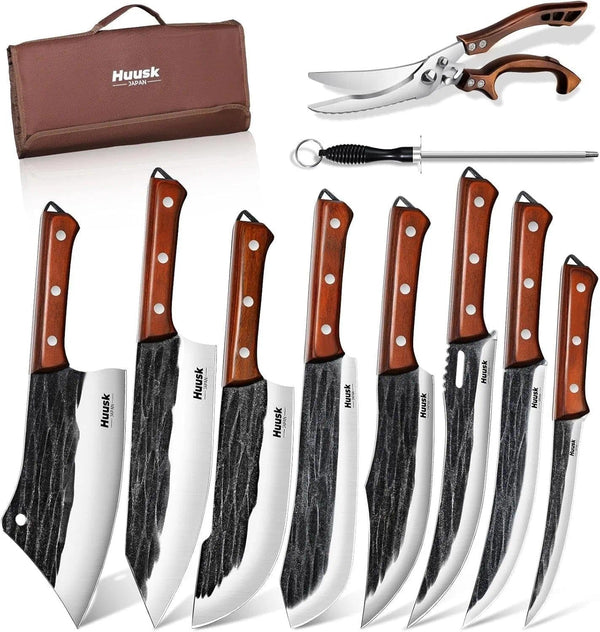 Butcher Knife Set, 10-Piece Hand Forged Chef Knife Set with Bag1