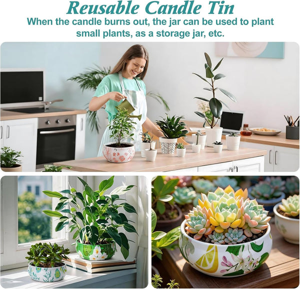 Citronella Candles Outdoor, 4 Pack Double-Wick Soy Wax Lemongrass Candles Bulk, Decorative Scented Candle for Patio Garden Yard Camping, Indoor outside Emergency Candle, 240 Hours Burning Time7